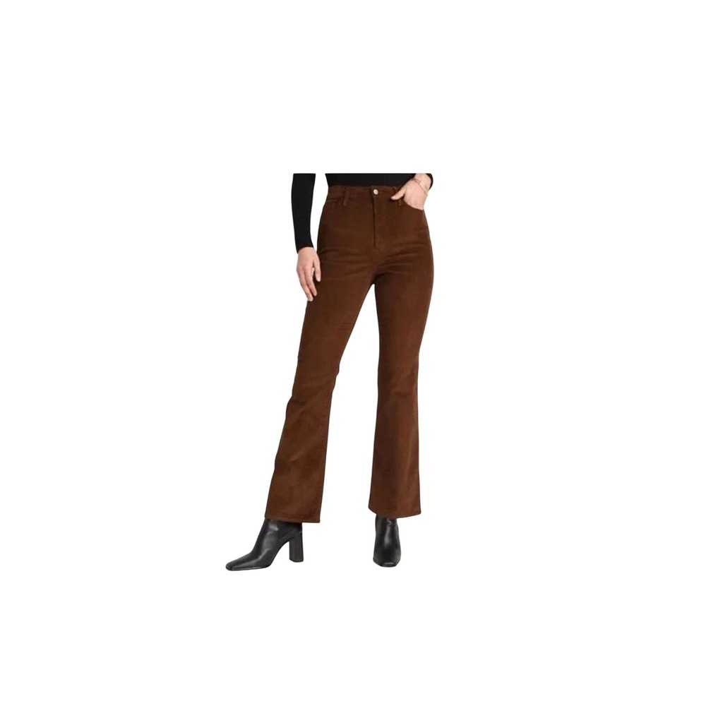 Old Navy Womens Higher High-Rise Flare Corduroy Pants Brown‎ Size 4 Retro Boho